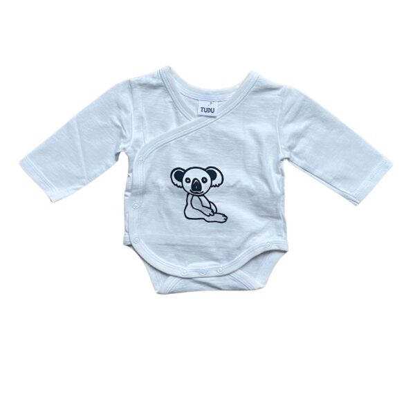 Wrap Baby Bodysuit "Koala" White