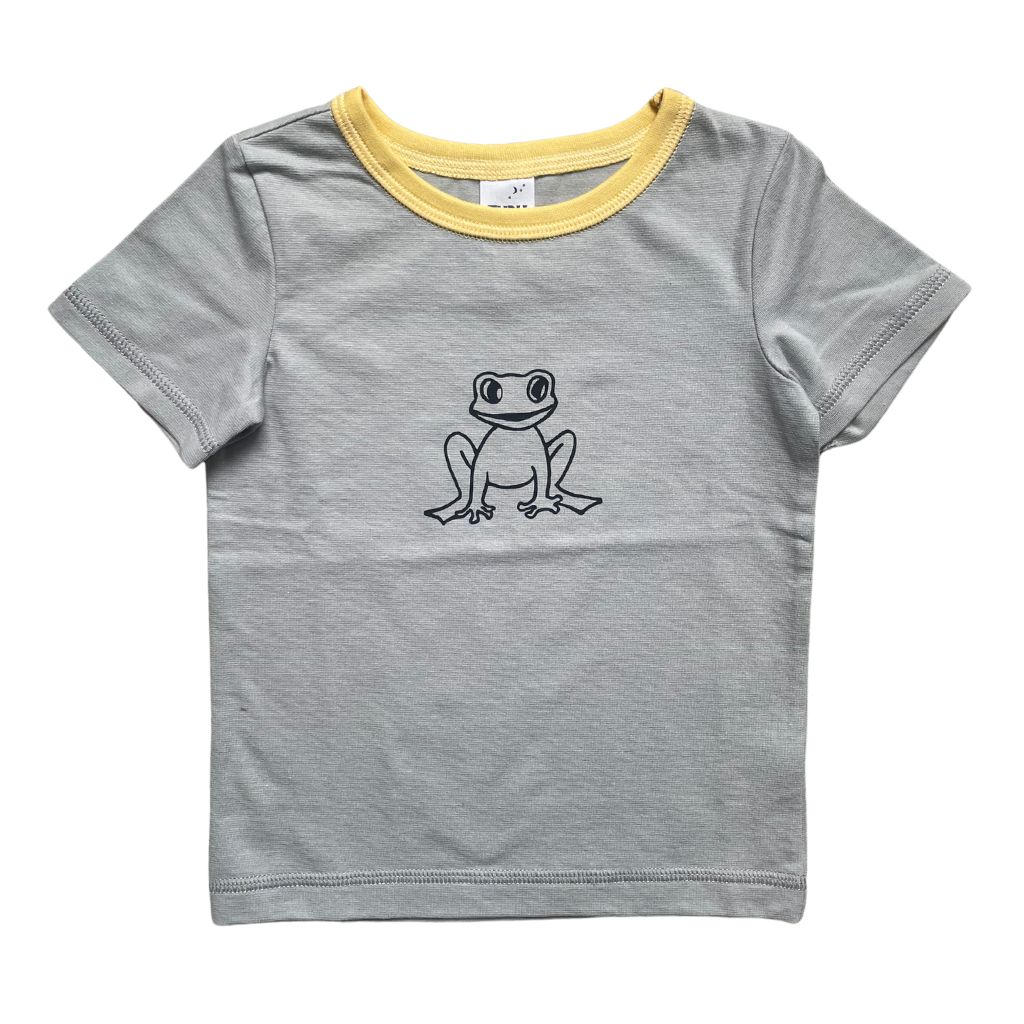 Gray "Frog" Baby T-shirt – Yellow